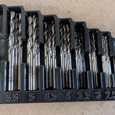 Khay sắp xếp mũi khoan 1-10mm gọn gàng cho xưởng cơ khí