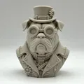 Tượng bán thân Bulldog phong cách Steampunk - Thumbnail 1