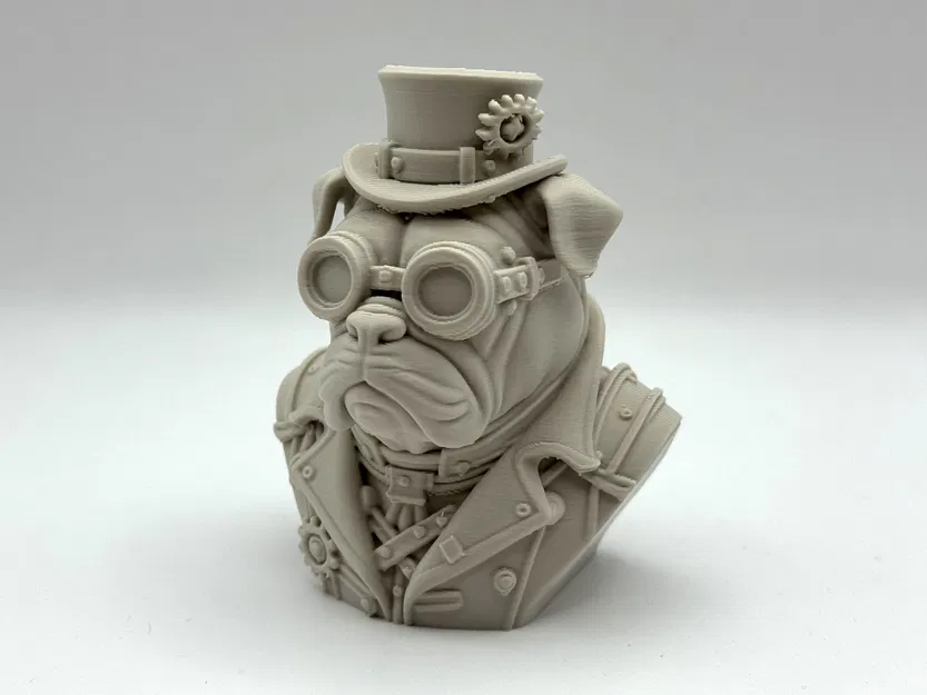 Tượng bán thân Bulldog phong cách Steampunk - Image 4
