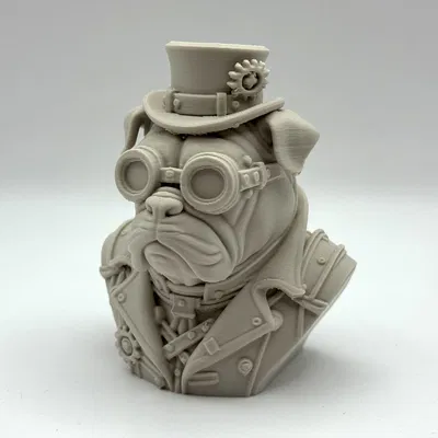 Tượng bán thân Bulldog phong cách Steampunk