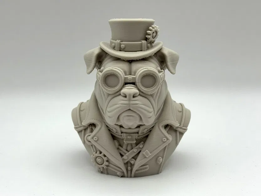 Tượng bán thân Bulldog phong cách Steampunk - Image 6
