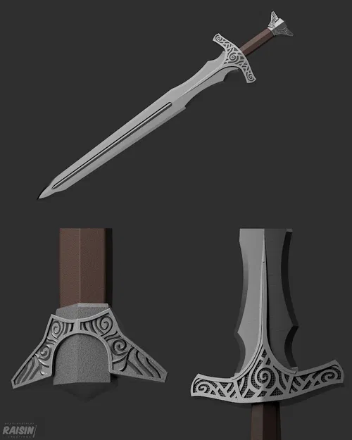 Mô hình Steel Sword từ game Skyrim - Image 4