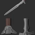 Mô hình Steel Sword từ game Skyrim - Thumbnail 4