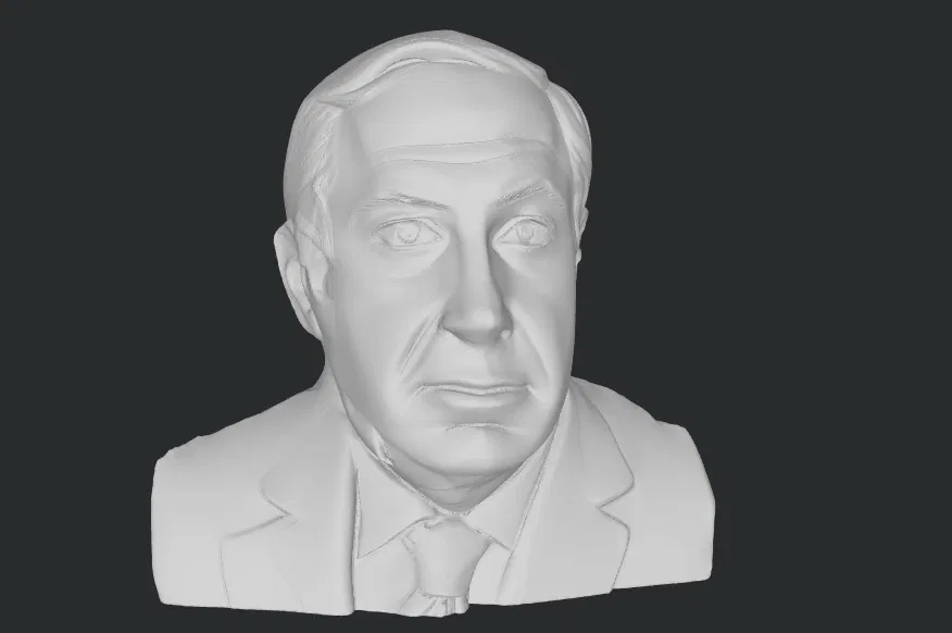Tượng bán thân 3D Benjamin (Bibi) Netanyahu - Image 2