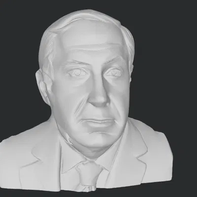 Tượng bán thân 3D Benjamin (Bibi) Netanyahu
