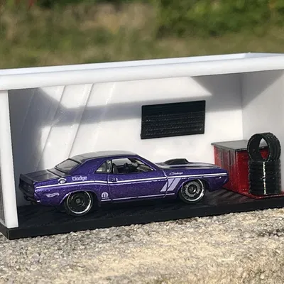 Kệ trưng bày mô hình Garage Diorama cho xe Hot Wheels