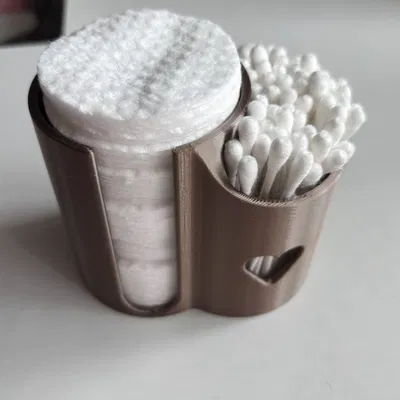 Khay đựng bông tẩy trang và tăm bông xinh xắn