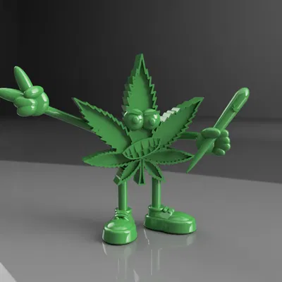 Mô hình trang trí Funny Weed vui nhộn dành cho người đam mê in 3D