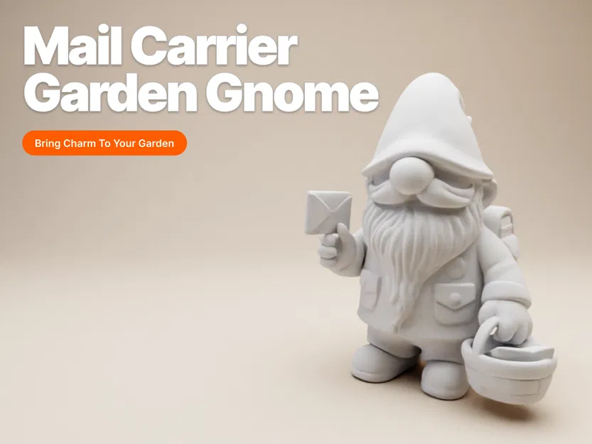 Chú Lùn Làm Bưu Tá – Garden Gnome Whimsical Mail Carrier - Image 1