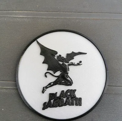 Mô hình logo Black Sabbath trang trí in 3D ấn tượng