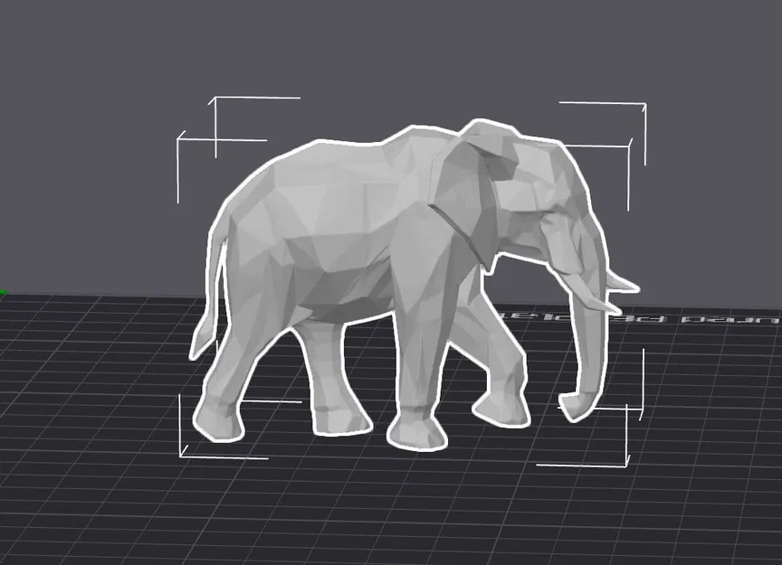 Low-Poly Elefant – Mẫu in 3D tối giản - Image 2