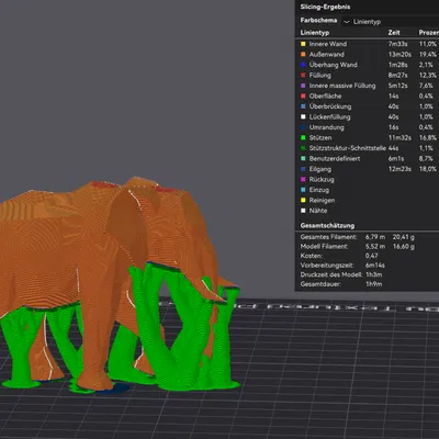 Low-Poly Elefant – Mẫu in 3D tối giản