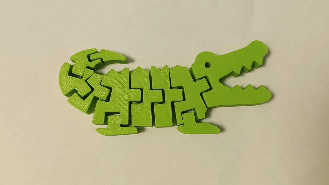 Mô hình Cá Sấu Khớp Nối Linh Hoạt (Flexi Crocodile Toy) - Image 1