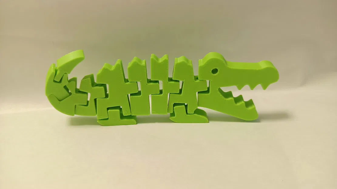 Mô hình Cá Sấu Khớp Nối Linh Hoạt (Flexi Crocodile Toy) - Image 2