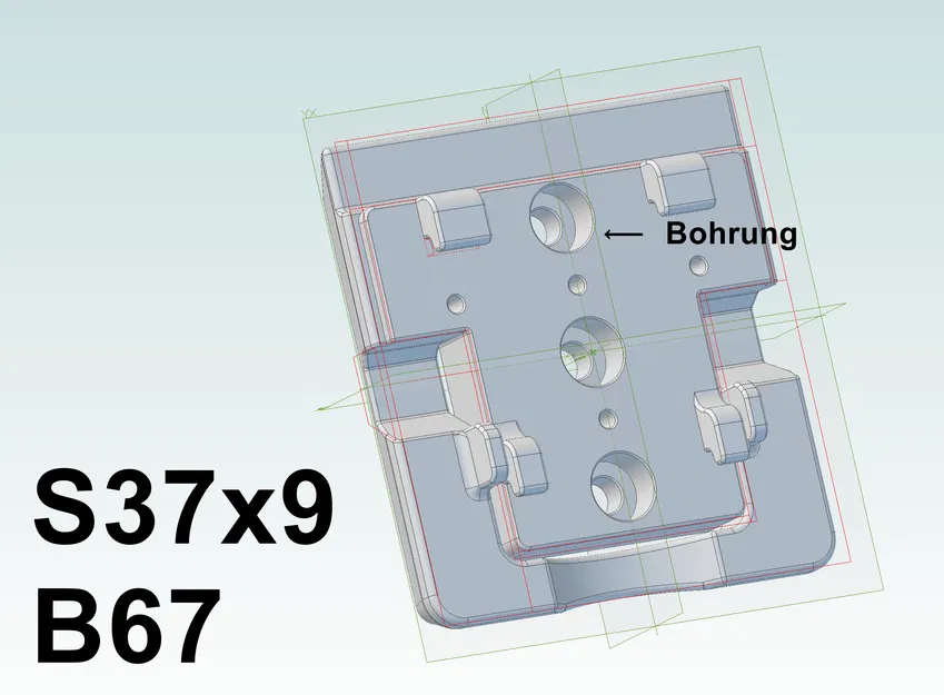 S37x9 - Grundplatte B67: Tấm đế cho bảng lỗ lưới 37x9 - Image 3