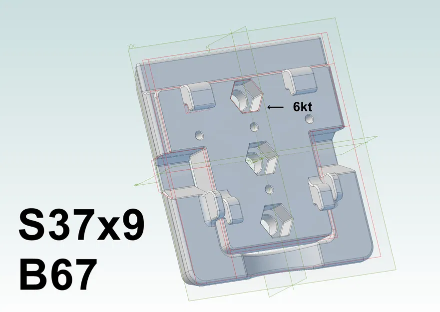 S37x9 - Grundplatte B67: Tấm đế cho bảng lỗ lưới 37x9 - Image 4