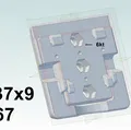 S37x9 - Grundplatte B67: Tấm đế cho bảng lỗ lưới 37x9 - Thumbnail 4