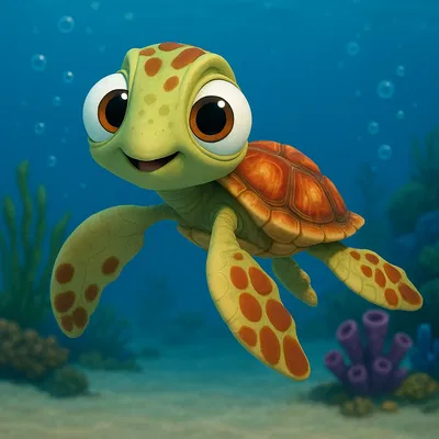 Mô hình Squirt từ bộ phim Đi tìm Nemo của Disney và Pixar