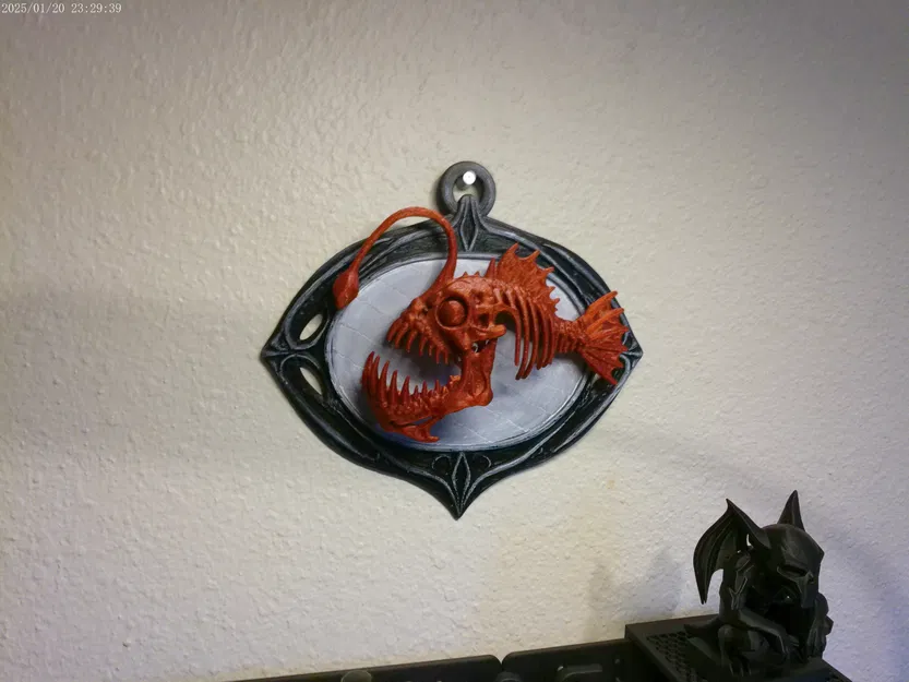 Tượng Treo Tường Khung Xương Cá Anglerfish - Chiến Tích Của Ngư Dân - Image 2