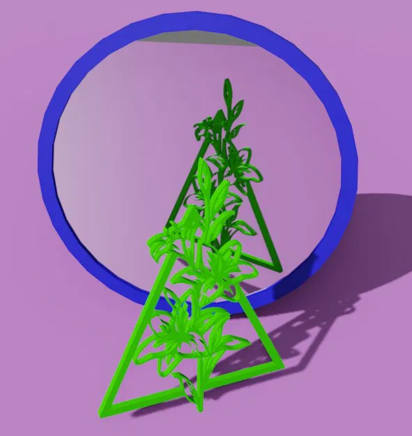 Mô hình trang trí nghệ thuật hoa và tam giác Kroon - In 3D tinh tế - Image 3