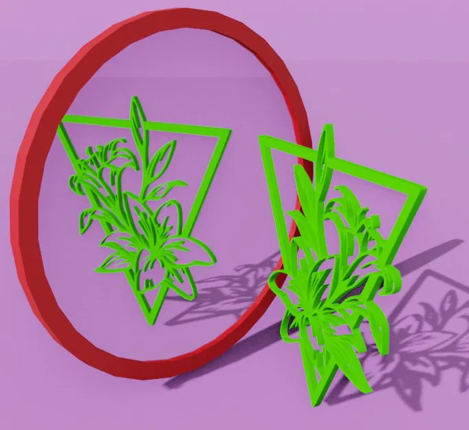 Mô hình trang trí nghệ thuật hoa và tam giác Kroon - In 3D tinh tế - Image 4