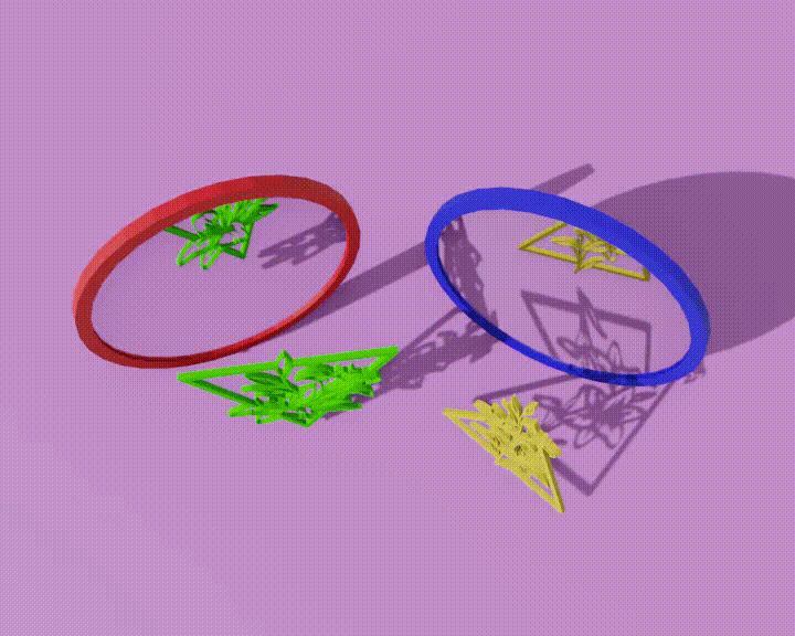 Mô hình trang trí nghệ thuật hoa và tam giác Kroon - In 3D tinh tế - Thumbnail 5