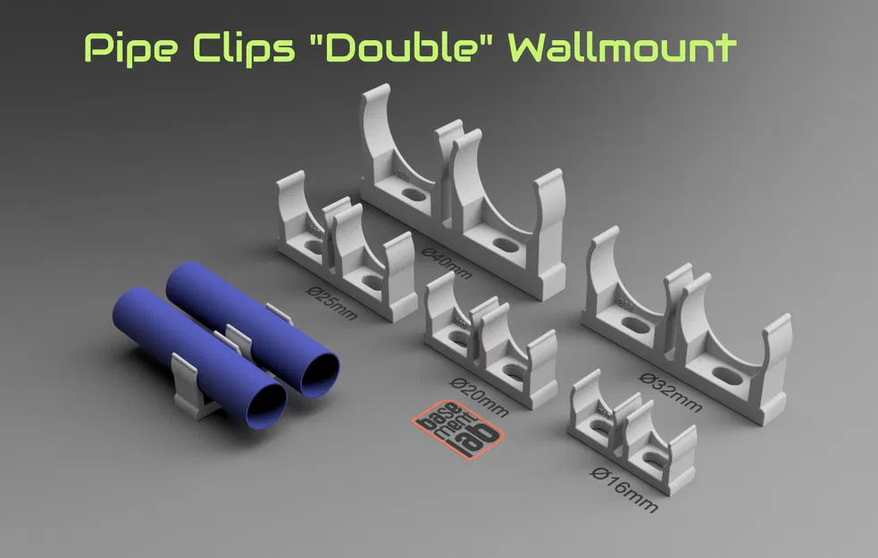 Kẹp giữ ống đôi Ø 16/20/25/32/40mm - Giải pháp cố định ống luồn dây điện chuyên dụng - Image 1