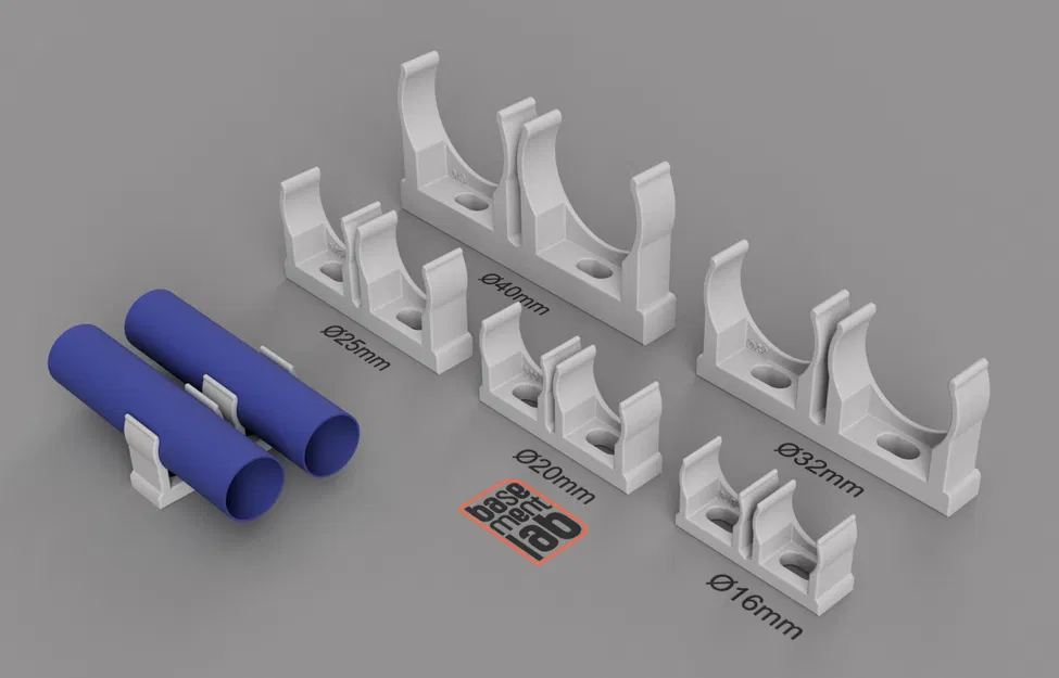 Kẹp giữ ống đôi Ø 16/20/25/32/40mm - Giải pháp cố định ống luồn dây điện chuyên dụng - Image 2