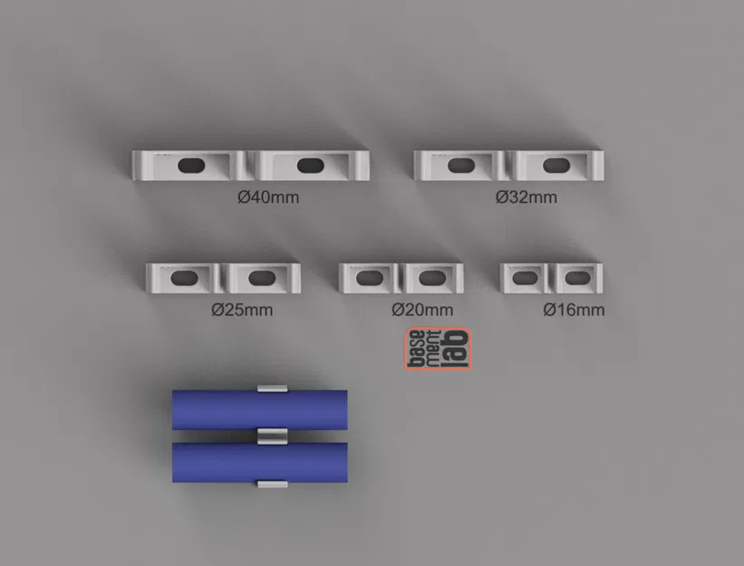 Kẹp giữ ống đôi Ø 16/20/25/32/40mm - Giải pháp cố định ống luồn dây điện chuyên dụng - Image 3