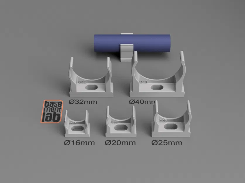 Kẹp ống nhựa - Clip giữ ống đa năng Ø 16mm đến 40mm - Image 2