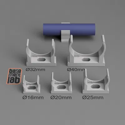 Kẹp ống nhựa - Clip giữ ống đa năng Ø 16mm đến 40mm