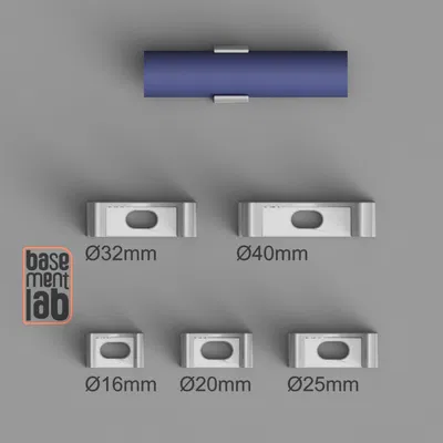 Kẹp ống nhựa - Clip giữ ống đa năng Ø 16mm đến 40mm