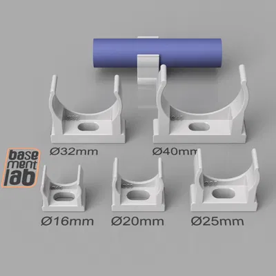 Kẹp ống nhựa - Clip giữ ống đa năng Ø 16mm đến 40mm