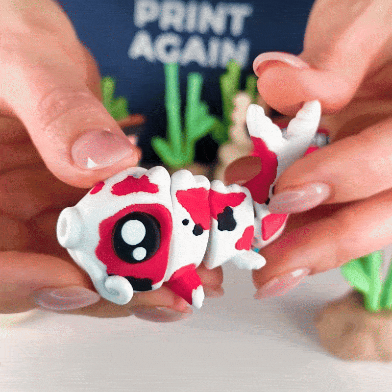 Diorama cho thú cưng Flexi dễ thương, phiên bản Cá Koi (Cá)