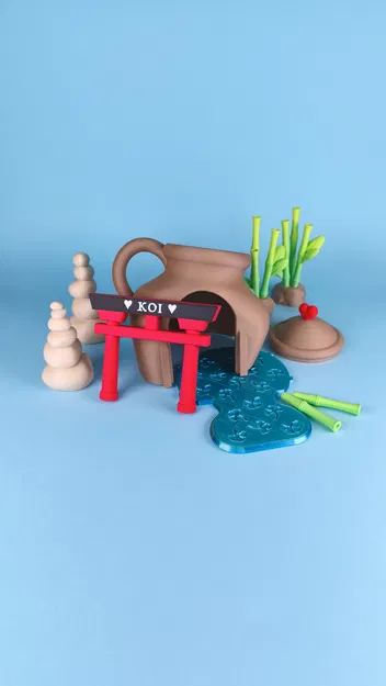 Diorama cho thú cưng Flexi dễ thương, phiên bản Cá Koi (Cá) - Image 3