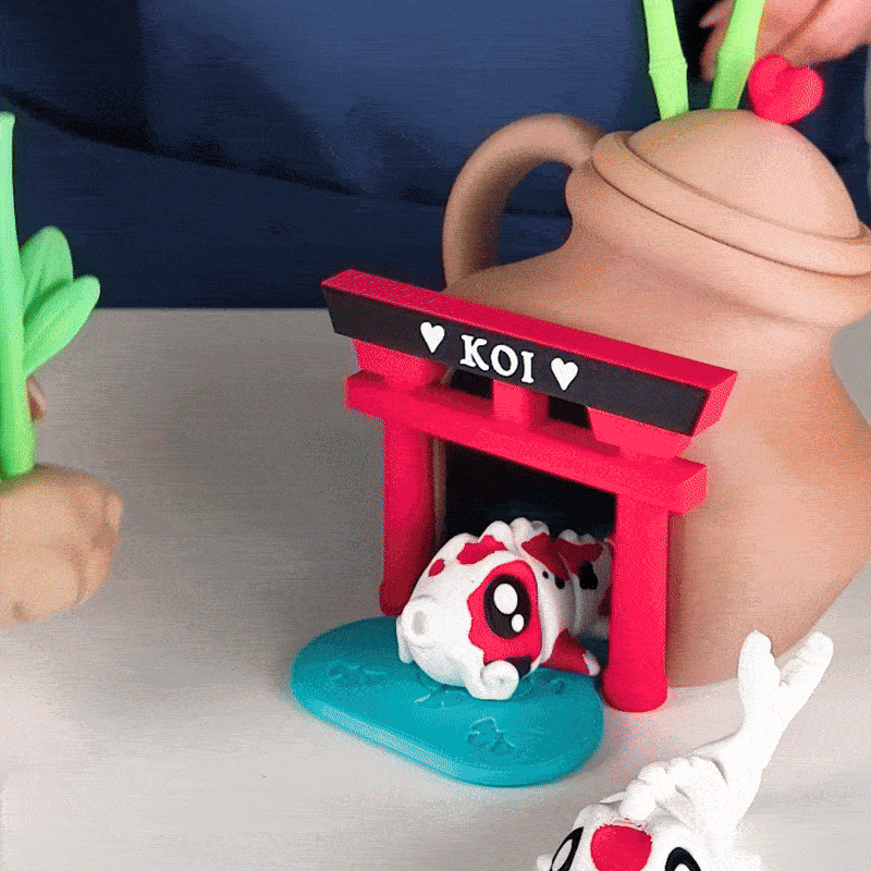 Diorama cho thú cưng Flexi dễ thương, phiên bản Cá Koi (Cá) - Thumbnail 5