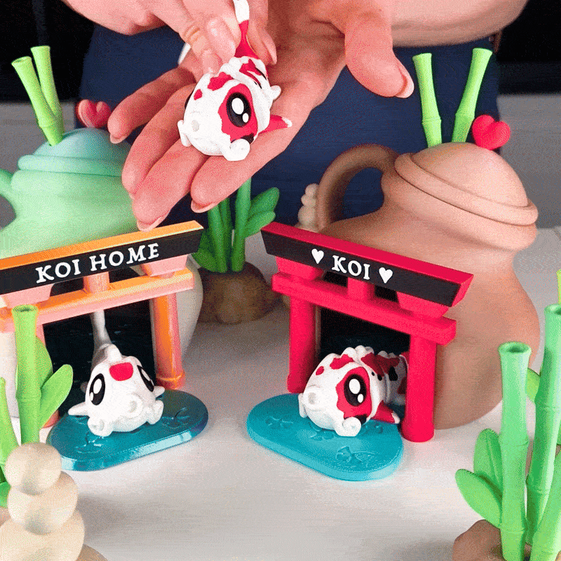 Diorama cho thú cưng Flexi dễ thương, phiên bản Cá Koi (Cá) - Thumbnail 6