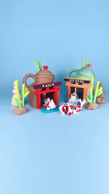 Diorama cho thú cưng Flexi dễ thương, phiên bản Cá Koi (Cá) - Image 8