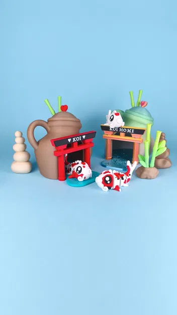 Diorama cho thú cưng Flexi dễ thương, phiên bản Cá Koi (Cá) - Image 12