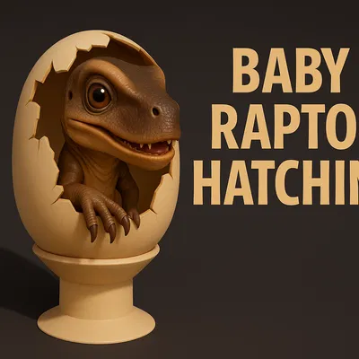 Mô hình bé khủng long Raptor nở từ trứng (Baby Raptor Hatching)