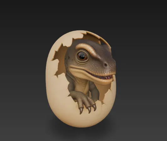Mô hình bé khủng long Raptor nở từ trứng (Baby Raptor Hatching) - Image 7