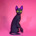 Tượng mèo trang trí Flow Cat - Mô hình in 3D nghệ thuật độc đáo - Thumbnail 1