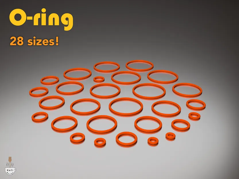 Bộ sưu tập 28 vòng đệm O-ring thiết kế tham số in 3D cực tiện lợi - Image 1