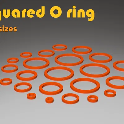 Bộ Gioăng Cao Su Vuông (Squared O ring) 23 Kích Thước In 3D Đa Năng