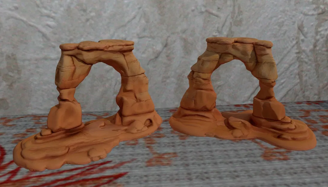 Mô hình cổng đá sa thạch DND (Sandstone Desert Arch) in 3D cực dễ - Image 1
