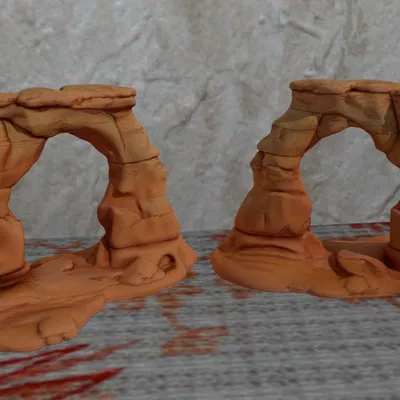 Mô hình cổng đá sa thạch DND (Sandstone Desert Arch) in 3D cực dễ
