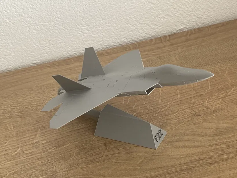Mô hình máy bay chiến đấu F-22 Raptor (kèm đế trưng bày) in 3D - Image 1
