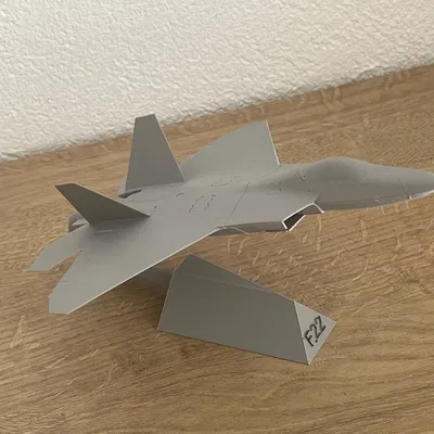 Mô hình máy bay chiến đấu F-22 Raptor (kèm đế trưng bày) in 3D