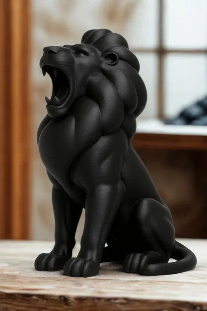 Mô hình sư tử gầm trang trí bàn làm việc ấn tượng - Image 1