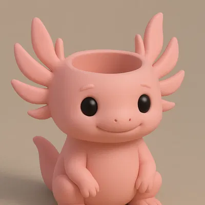 Hộp đựng đồ hình Axolotl đáng yêu cho bàn làm việc